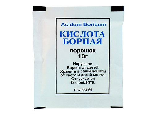 Το βορικό οξύ εξακολουθεί να χρησιμοποιείται ενεργά για το δόλωμα των κατσαρίδων.