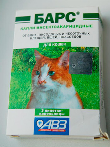 Primjer: kapi protiv buha za mačke Bars