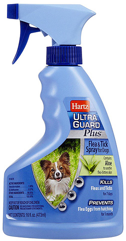 Hartz aerosollerinin köpekler için güvenli olduğu bilinmektedir.