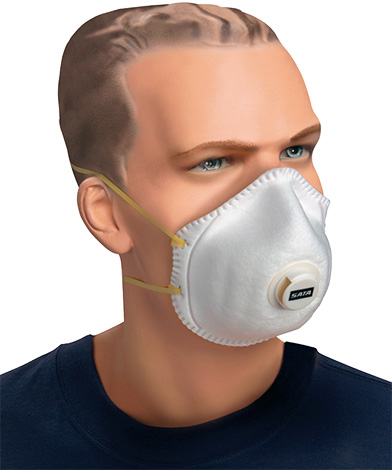 Un respiratore aiuterà a proteggere i polmoni dall'ingestione di aerosol.