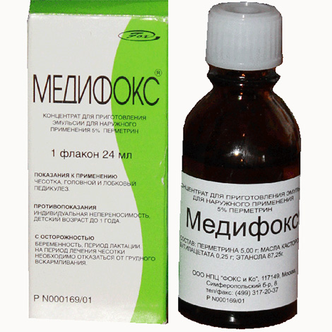 يسمح لك بيرميثرين كجزء من Medifox بتدمير القمل بشكل فعال