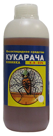 Det genomsnittliga priset på ett botemedel mot vägglöss Cucaracha är cirka 170 rubel för 50 ml och 1500 rubel för 1 liter