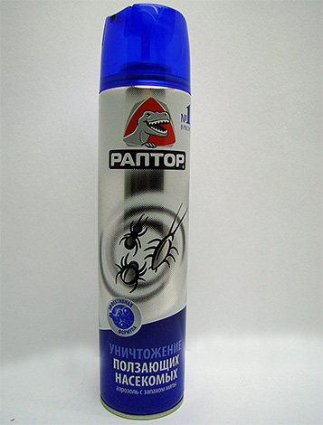 Aerosol Raptor - un remediu popular pentru ploșnițe care are un miros acceptabil