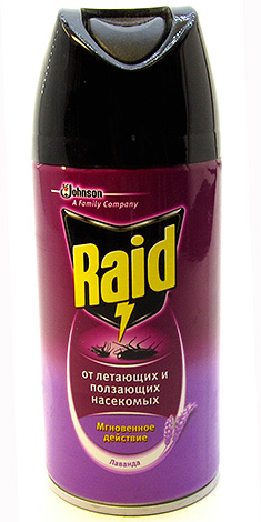Raid ขับไล่แมลงใช้กันอย่างแพร่หลายในชีวิตประจำวันและกับตัวเรือด