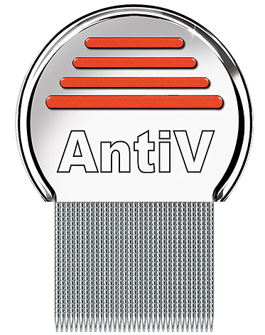 Comb AntiV - uno strumento molto efficace per pettinare pidocchi e lendini dai capelli
