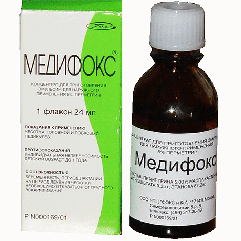 Μέσα για τη θεραπεία των ψειρών Medifox