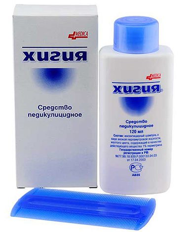 Šampon Hygia pomáhá nejen ničit vši, ale také pomáhá oddělovat hnidy od vlasů