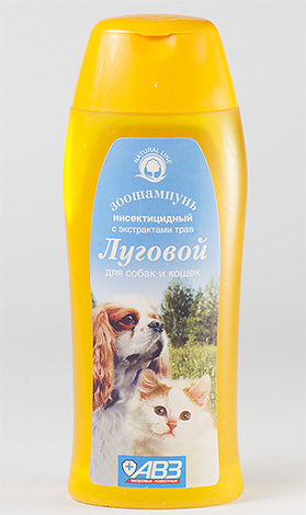 Șamponul pentru purici este cel mai bine utilizat cu un număr mic de paraziți pe corpul animalului
