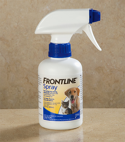 Spray antipulci di prima linea per cani e gatti