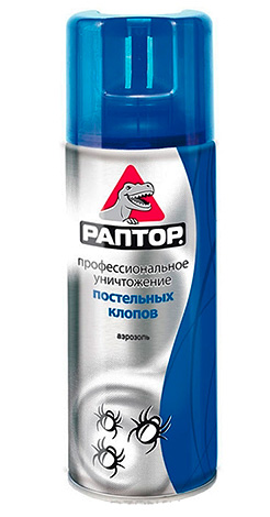 Ubat aerosol untuk bedbugs Raptor