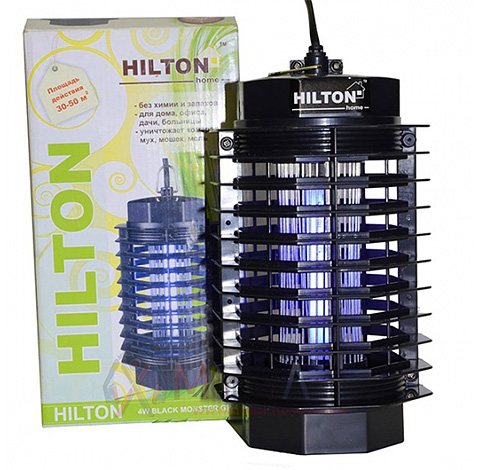 Hilton Black Monster GP-4-lampan är lämplig för insektsskydd i ett litet rum.