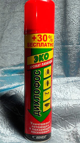 Ubat aerosol untuk serangga terbang dan merangkak Dichlorvos Eco.