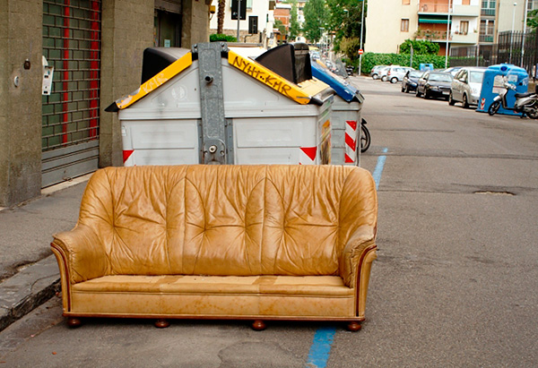 Cần lưu ý rằng ghế sofa và ghế bành thường bị vứt ra ngoài chính xác vì chúng bị rệp.