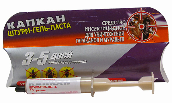 Sturm-gel-paste Kapkan สำหรับการทำลายแมลงสาบและมด