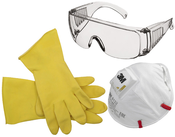 Când tratați camera de ploșnițe cu preparate insecticide, este important să folosiți mănuși de cauciuc, un respirator și (dacă este posibil) ochelari de protecție.