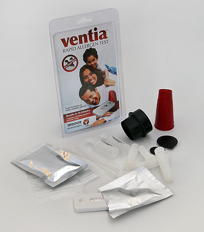 Σύστημα δοκιμής Ventia - σας επιτρέπει να ανιχνεύσετε την παρουσία αλλεργιογόνων που μεταδίδονται από κρότωνες στο σπίτι.