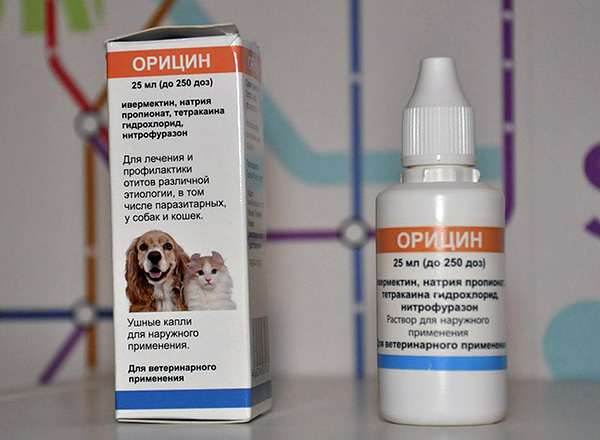 قطرات الأذن Oricin للقطط والكلاب