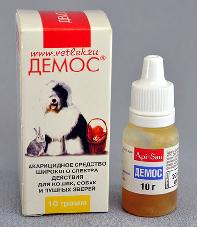 Acaricid Demos för katter, hundar och pälsdjur.